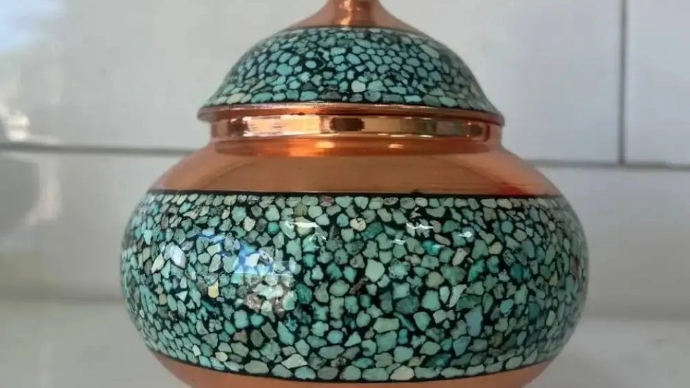 خرید ظروف مسی فیروزه کوب در زنجان
