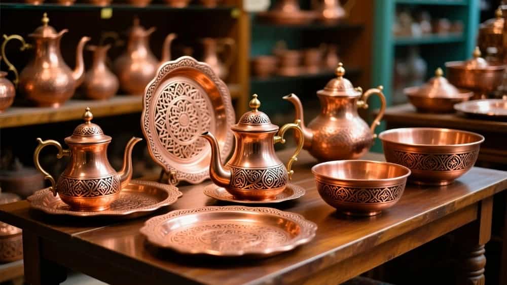 خرید ظروف مسی اصل زنجان از فروشگاه الماس